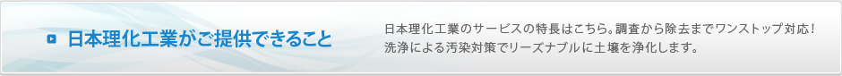 日本理化工業がご提供できること